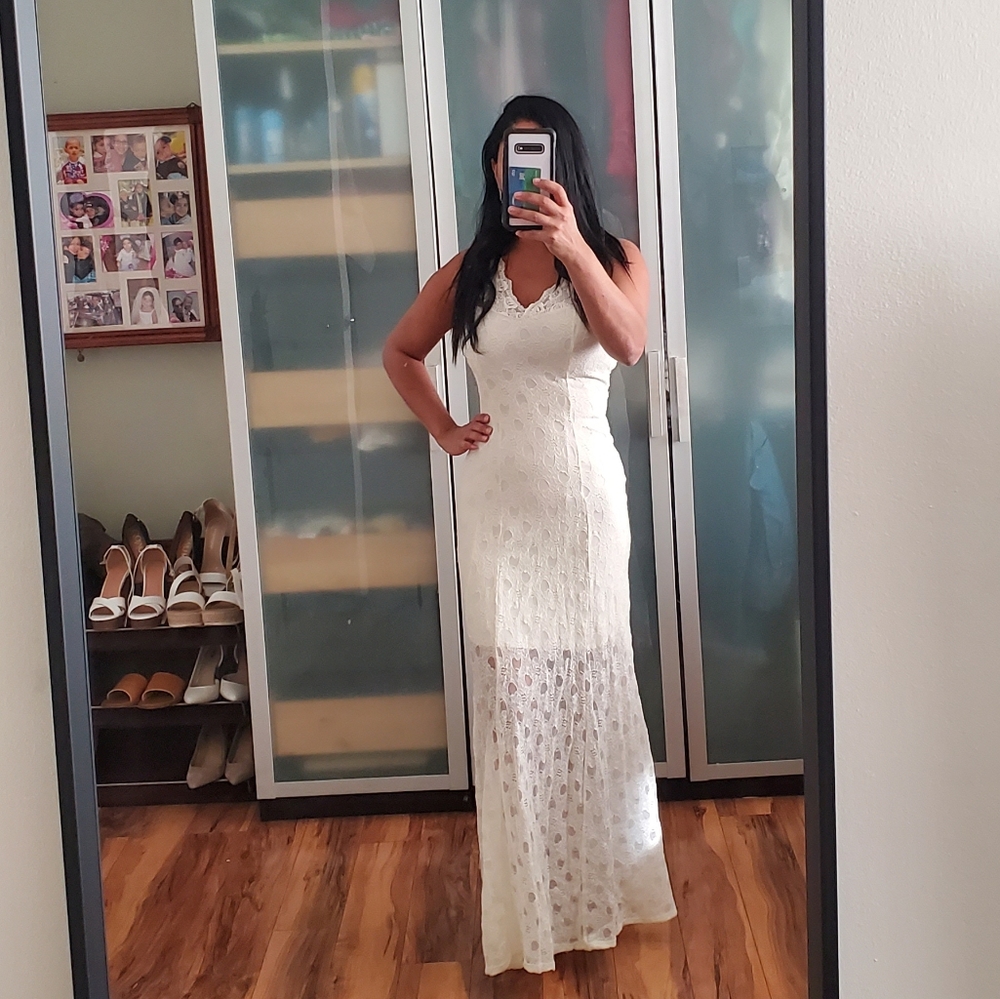 Lace white dress